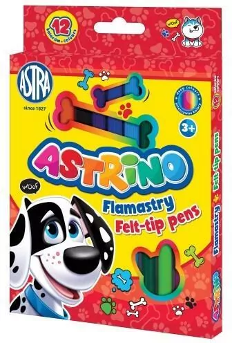 Flamastry 12 kolorów Astrino ASTRA - tantis.pl