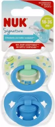 NUK. Signature. Smoczki. 18-36 miesięcy. Kosmos i niebieski