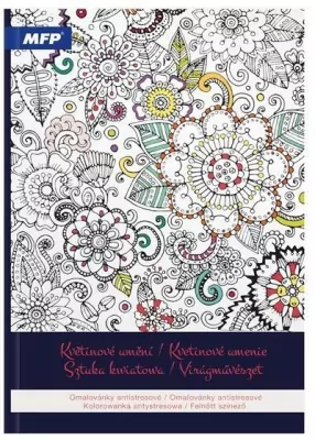 Kolorowanka antystresowa sztuka kwiatowa