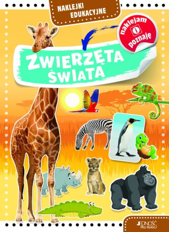 Zwierzęta świata. Naklejki edukacyjne - tantis.pl