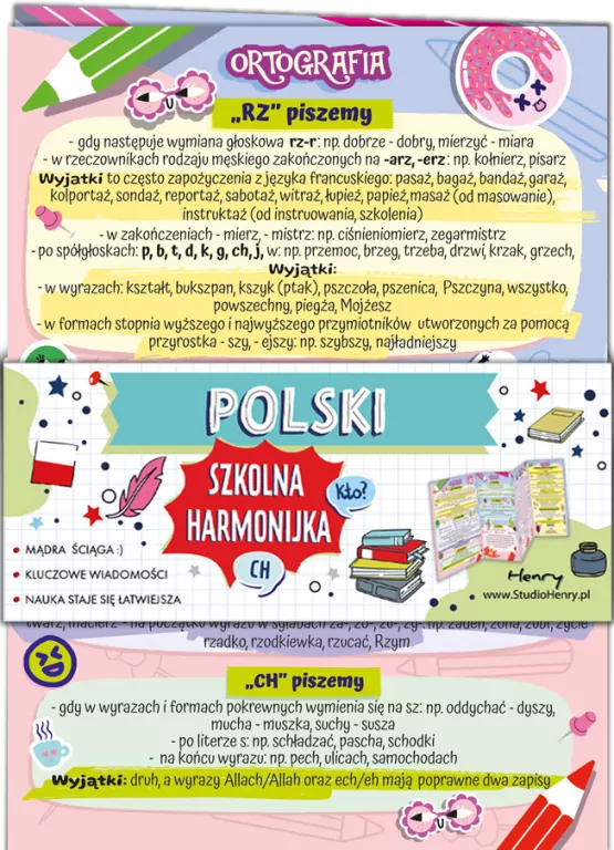 Ściąga harmonijka j. polski - interpunkcja B6 - tantis.pl