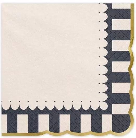 Serwetki ze złotym brzegiem 33x33cm - tantis.pl