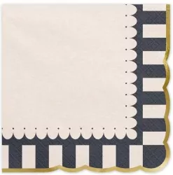 Serwetki ze złotym brzegiem 33x33cm