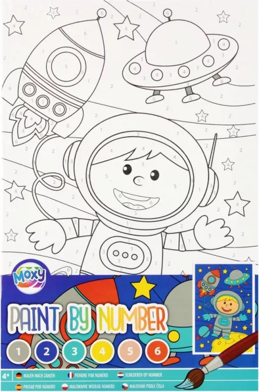 Malowanie po numerach + farbki Astronauta - tantis.pl