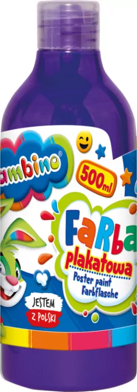 Farba plakatowa w butelce 500 ml fioletowa bambino - tantis.pl