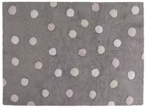 Dywan bawełniany Topos Tricolor Grey Pink 120x160 - tantis.pl