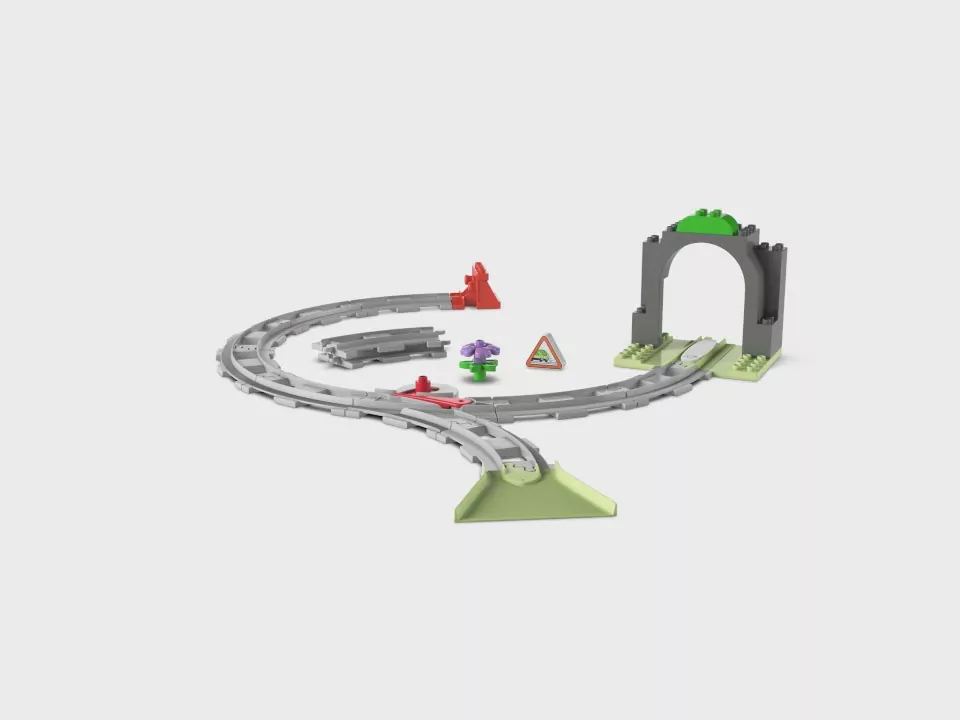 LEGO® Duplo. Tunel i tory kolejowe — zestaw rozszerzający 10425 - tantis.pl