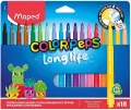 Flamastry Long Life 18kol MAPED - tantis.pl