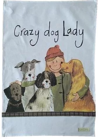Ręcznik kuchenny TT39 Crazy Dog Lady Psiara - tantis.pl