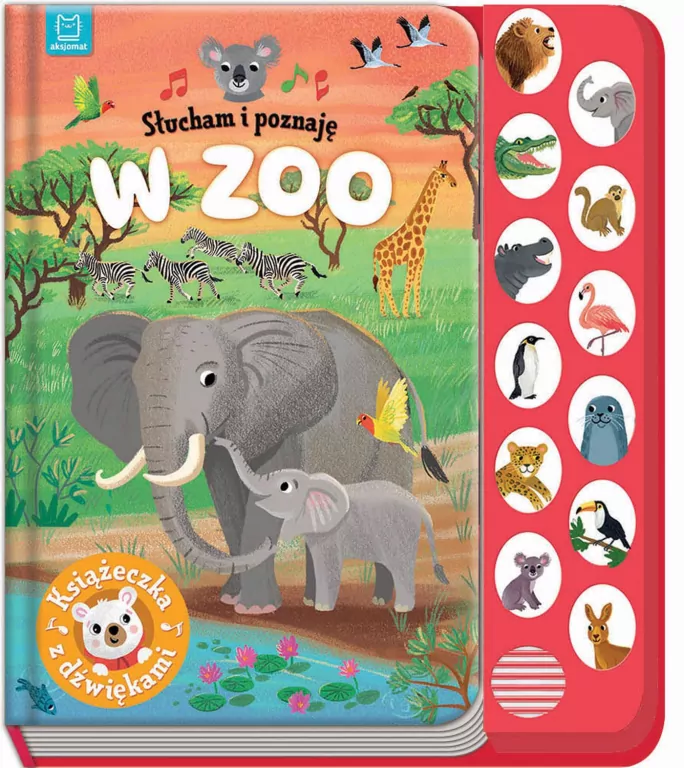 Słucham i poznaję. W zoo. Książeczka z dźwiękami - tantis.pl