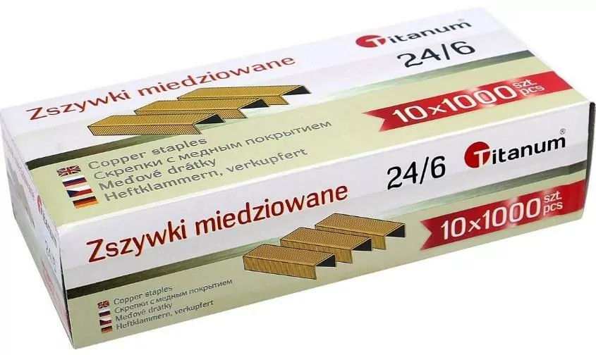 Zszywki miedziowane 24/6 - tantis.pl