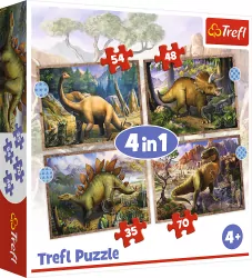 Puzzle 4w1. Ciekawe dinozaury. 34383