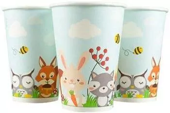 Kubki papierowe. Leśne zwierzątka, 8 sztuk - tantis.pl