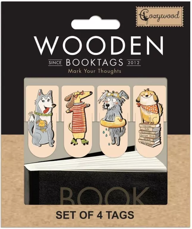 Zakładki drewniane do książki Psy - tantis.pl