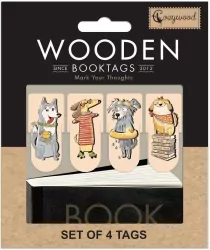 Zakładki drewniane do książki Psy