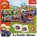 Trefl. Puzzle 2w1 + memos. Drużyna Strażaka Sama - tantis.pl