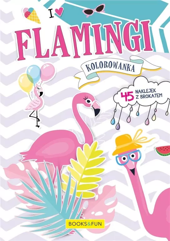 Flamingi. Kolorowanka z naklejkami. - tantis.pl