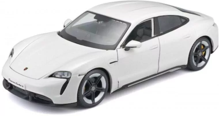 Porsche Taycan Turbo S White 1:24 BBURAGO - tantis.pl