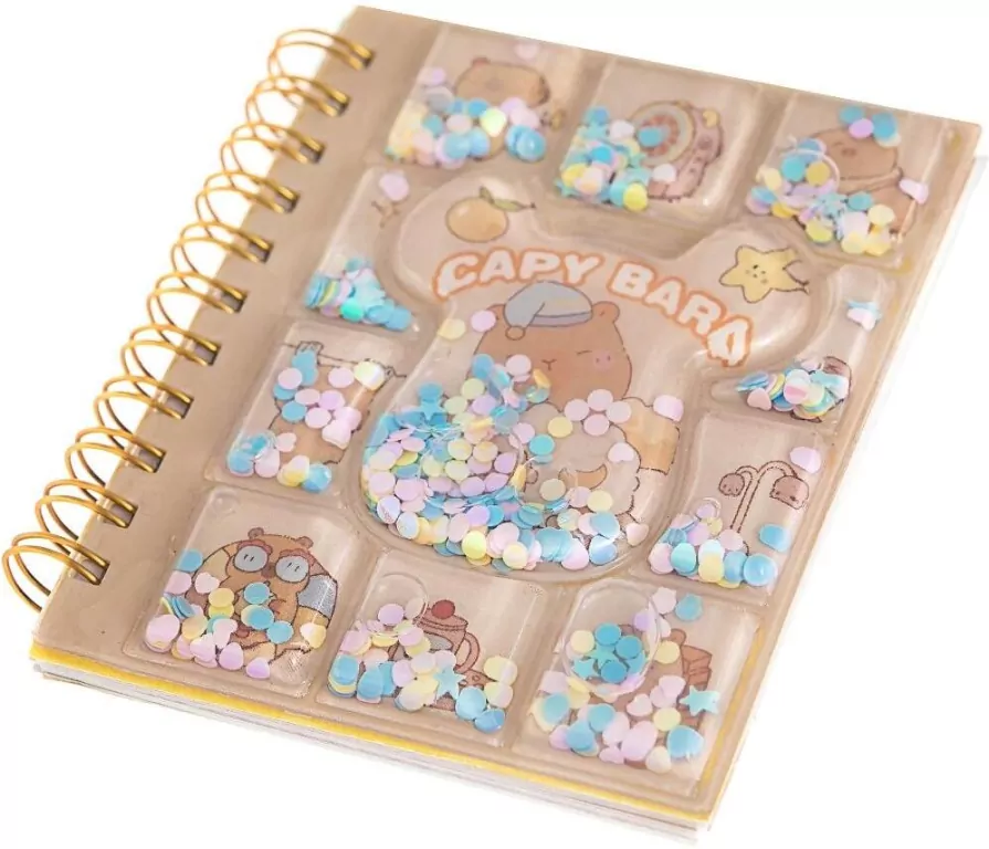 Notes z wodą i konfetti 10,7x8,5cm kapibara - tantis.pl