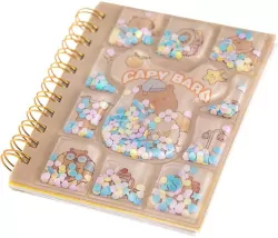 Notes z wodą i konfetti 10,7x8,5cm kapibara