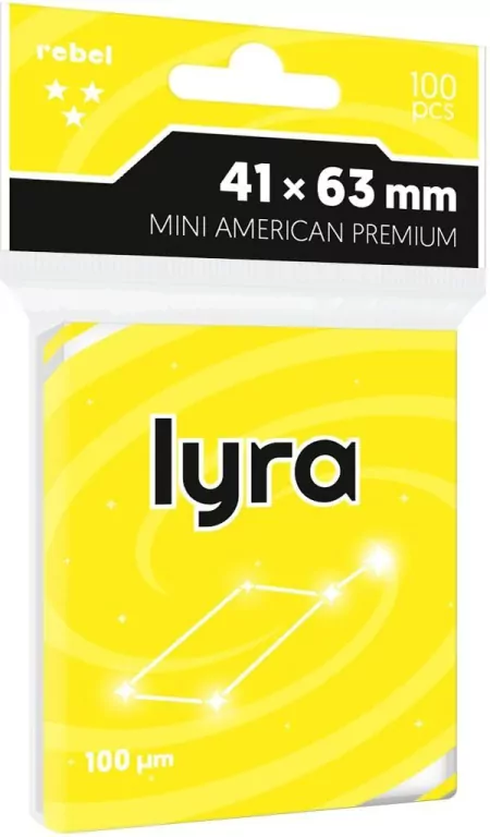 Koszulki na karty Rebel (41x63 mm) Lyra Premium, 100 sztuk - tantis.pl