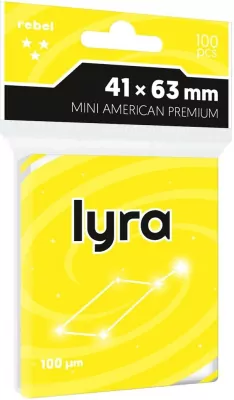 Koszulki na karty Rebel (41x63 mm) Lyra Premium, 100 sztuk