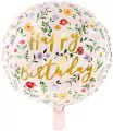 Balon foliowy Happy Birthday jasny różowy 45cm - tantis.pl