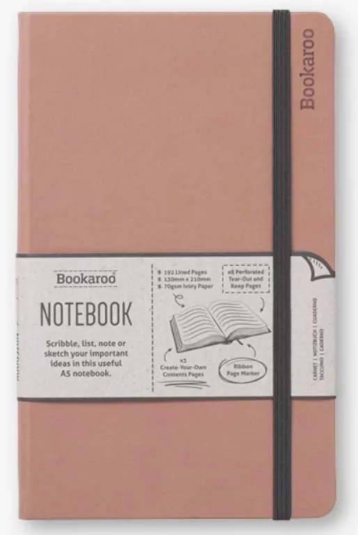 Notatnik A5. Bookaroo. Journal. Pudrowy - tantis.pl