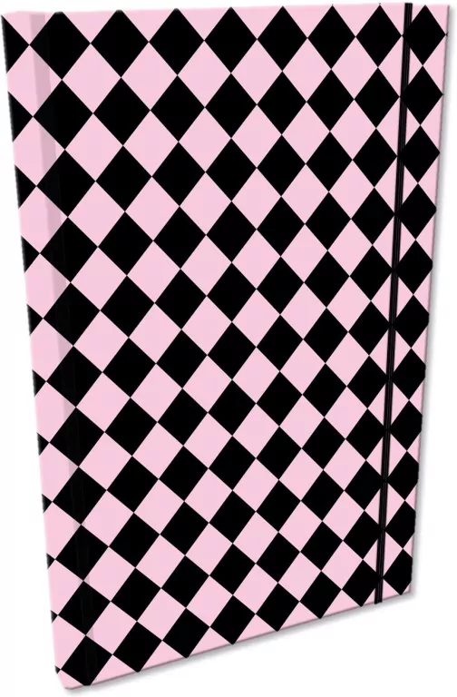 Notes A5 kratka z gumką Soft Touch Krata Pink - tantis.pl
