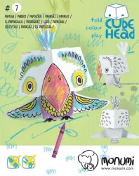 Papuga. Złóż i pokoloruj. Cube Head
