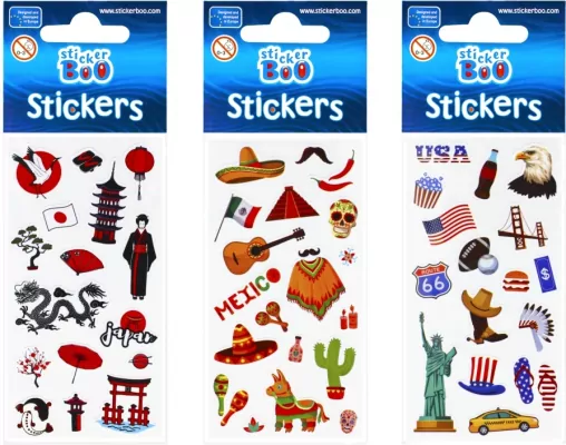 Naklejki. World Travel. Mix