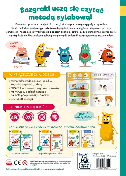 Kapitan Nauka Bazgraki czytają sylabami Elementarz - tantis.pl