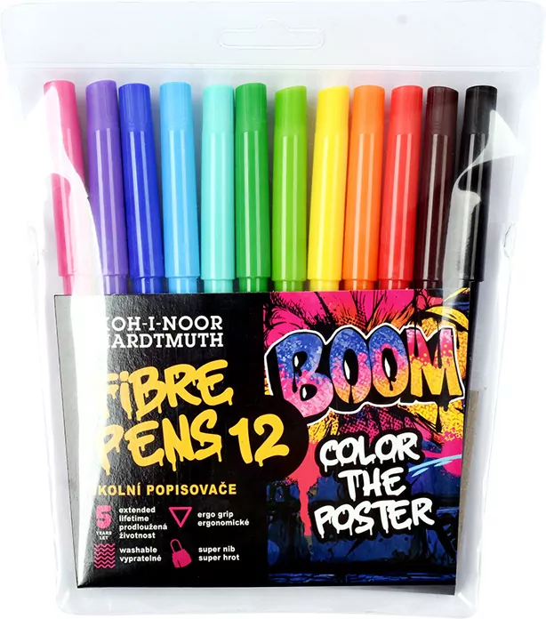 Flamastry szkolne 12 kolorów - tantis.pl