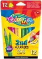 Flamastry pędzelkowe dwustronne. Colorino kids. 12 kolorów - tantis.pl