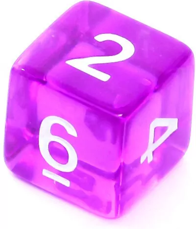 Komplet kości RPG. Fioletowe. Kryształowe. REBEL - tantis.pl