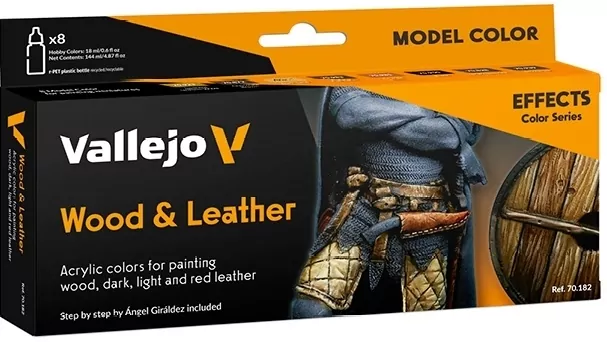Vallejo: 70.182 - Model Color - Effects - Wood & Leather (8 x 18 ml) - tantis.pl