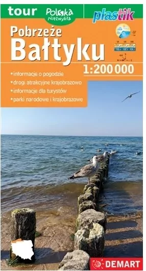 Mapa turystyczna - Pobrzeże Bałtyku 1:200 000 tour - tantis.pl