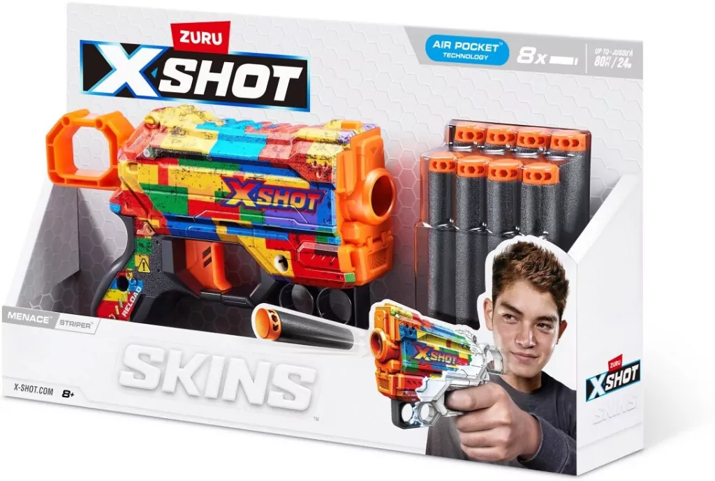 Wyrzutnia SKINS MENACE (8 Strzałek) wzór Striper - tantis.pl