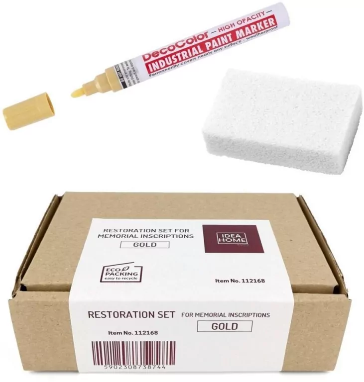 Zestaw do renowacji złotych napisów na pomnikach - tantis.pl