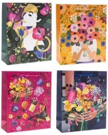 Torebka prezentowa 31x40x12cm Kwiaty MIX - tantis.pl
