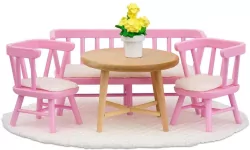 Zestaw mebli do domku dla lalek jadalnia