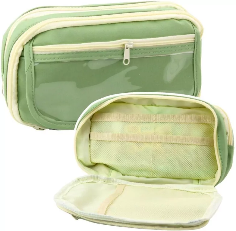 Piórnik szkolny dwukomorowy z kieszonkami 22cm - tantis.pl