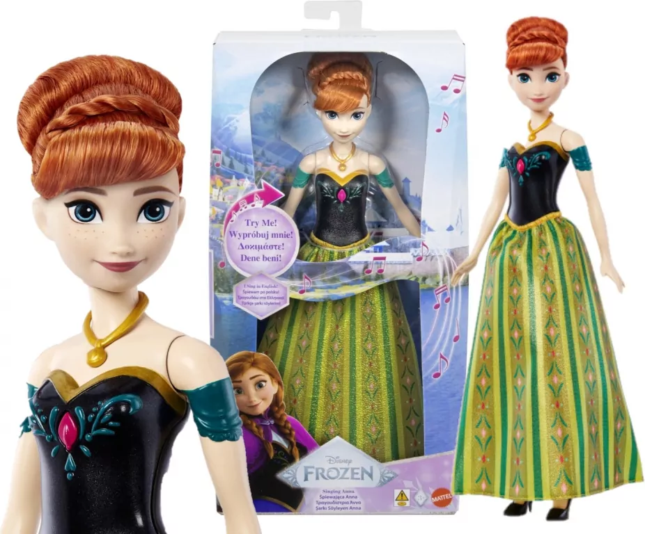 Disney Frozen Lalka Księżniczka Anna śpiewająca - tantis.pl