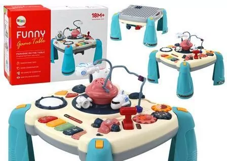 Stolik edukacyjny interaktywny pianinko niebieskie - tantis.pl