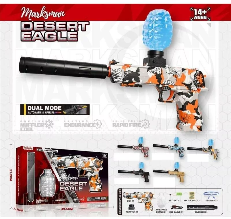 Pistolet na kulki żelowe z ładowarką - tantis.pl