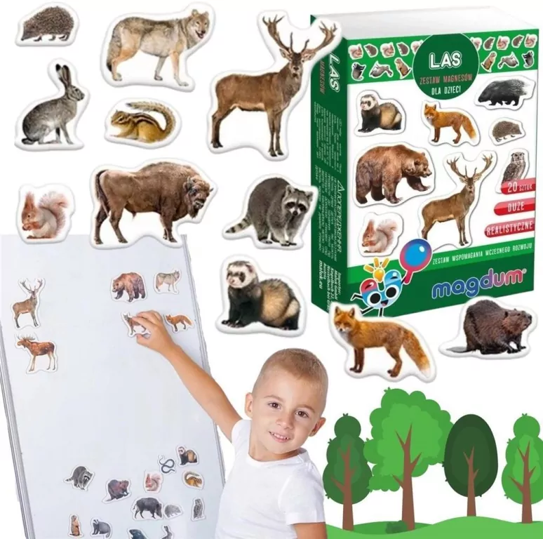 Mieszkańcy lasu. Zestaw magnesów - tantis.pl