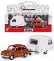 Fiat 126p + przyczepa Niewiadów Kemping brązowy - tantis.pl