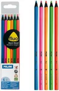 Kredki trójkątne Fluo 6 kolorów MILAN - tantis.pl