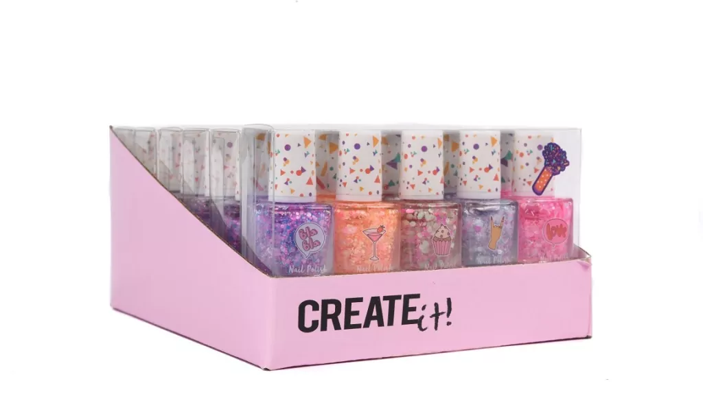 Lakier do paznokci dla dzieci. Confetti 5 szt. - tantis.pl