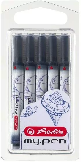 Naboje do pióra. Niebieskie, 5 sztuk - tantis.pl